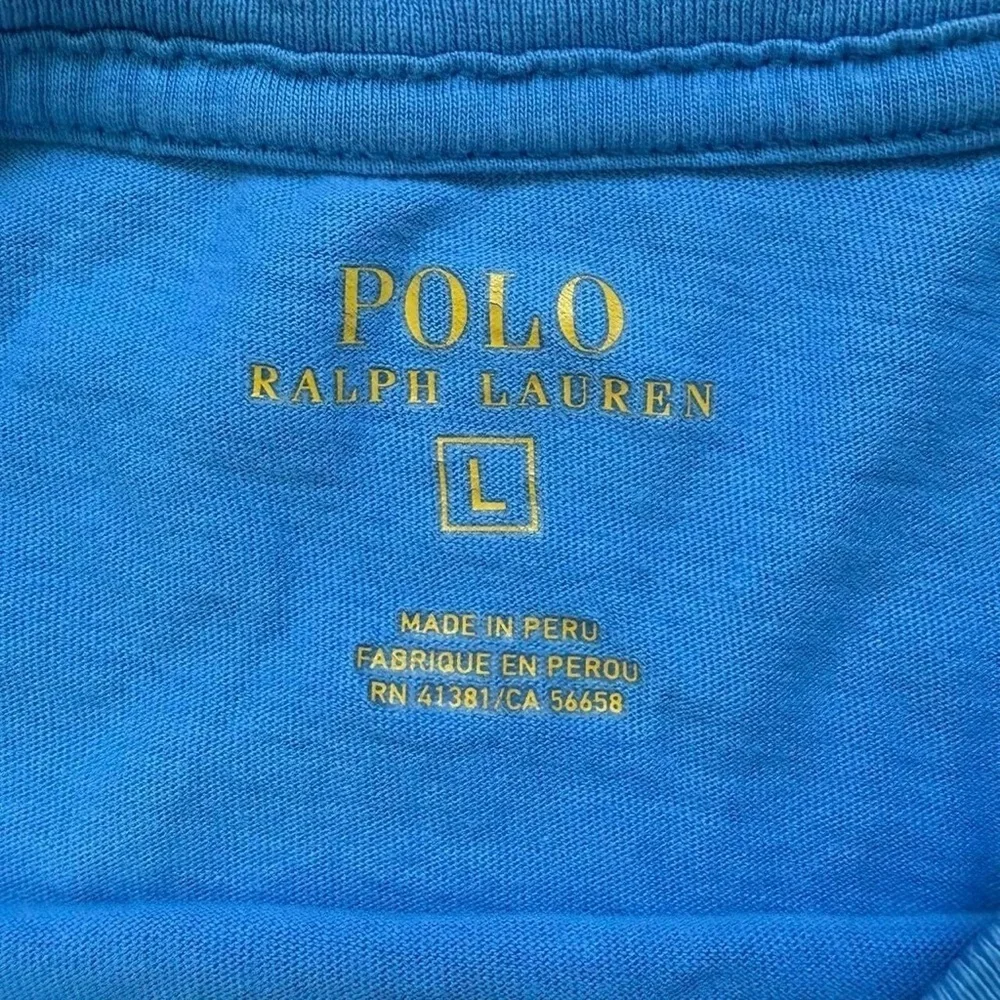 Polo Ralph Lauren Boys Blue PRL‑Co Logo Graphic Tee Shirt Size Youth Large 14/16 - Picture 4 of 5